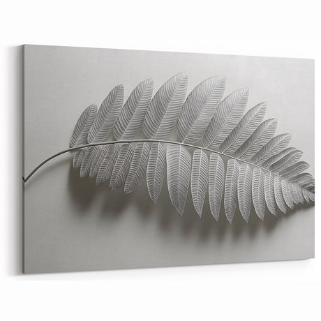 Minimalist Monochrome Leaf – Fine Art Botanical Photography