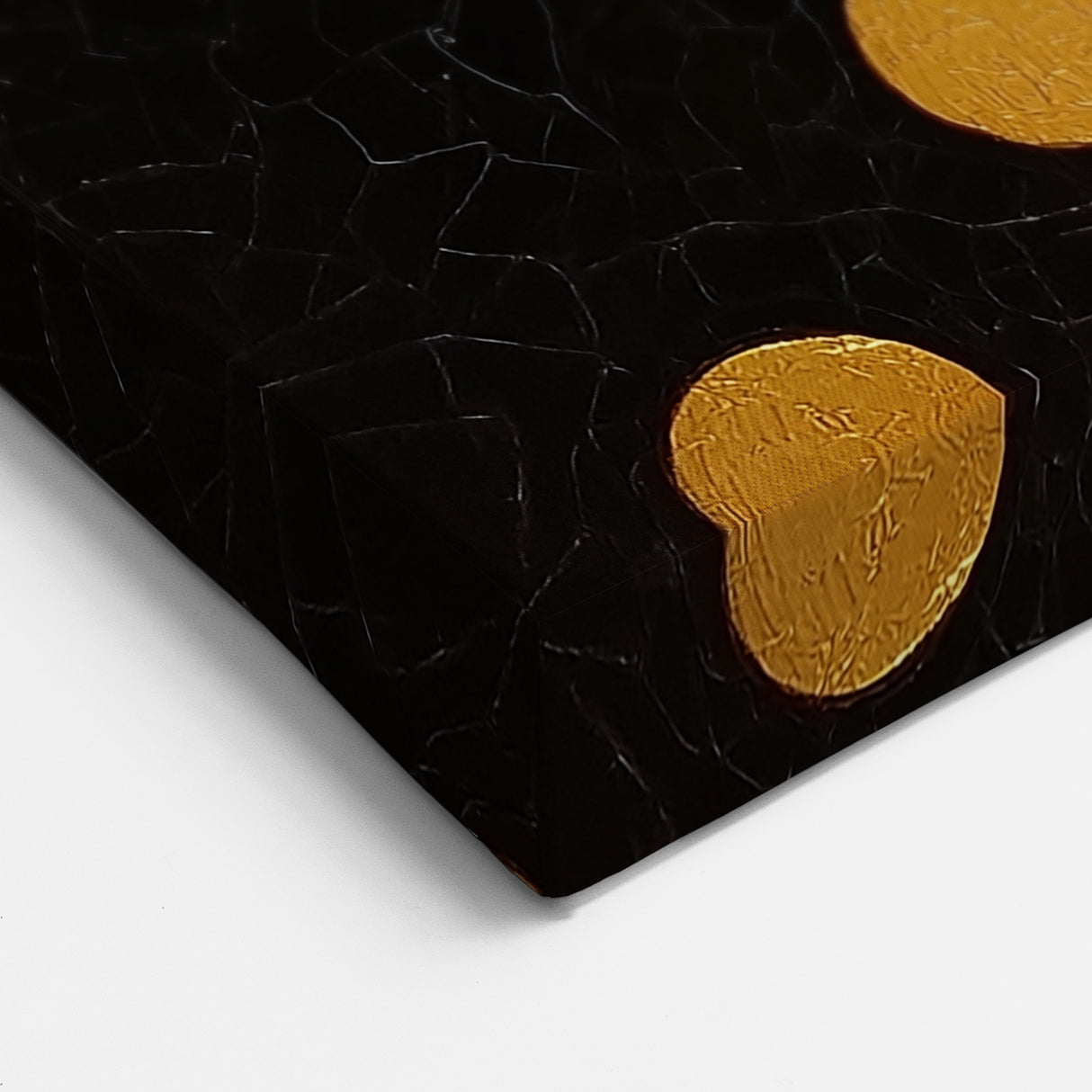 Elegant Abstract Figurative Wall Art – Gold Accented Modern Painting