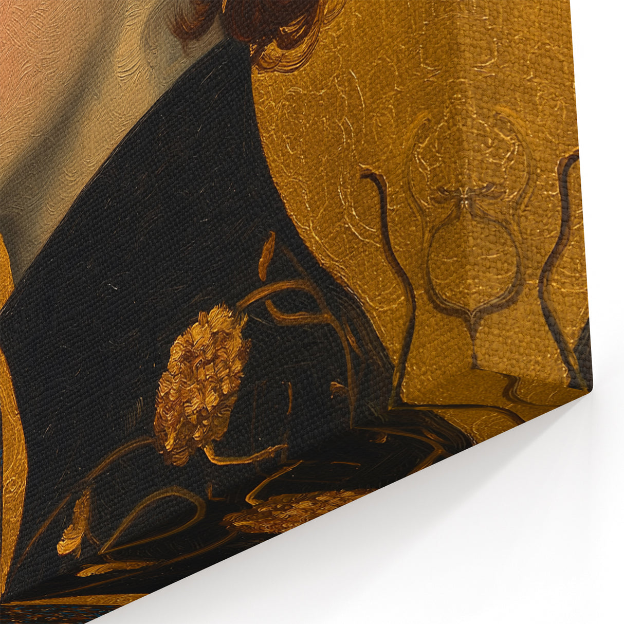 Elegant Abstract Figurative Wall Art – Golden Nature-Inspired Painting
