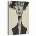 Minimalist Abstract Figurative Wall Art – Expressive Monochrome Design