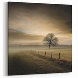 Misty Countryside Tree - Fine Art Photography Framed Prints