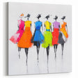 Colorful Abstract Figurative Wall Art – Chic Fashion-Inspired Painting