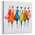 Colorful Abstract Figurative Wall Art – Chic Fashion-Inspired Painting