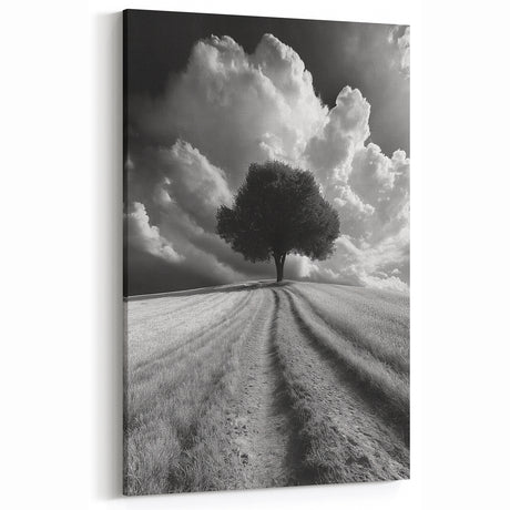 Dramatic Lone Tree - Fine Art Photography Metal Prints