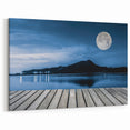 Moonlit Lake Reflection - Fine Art Photography Metal Prints