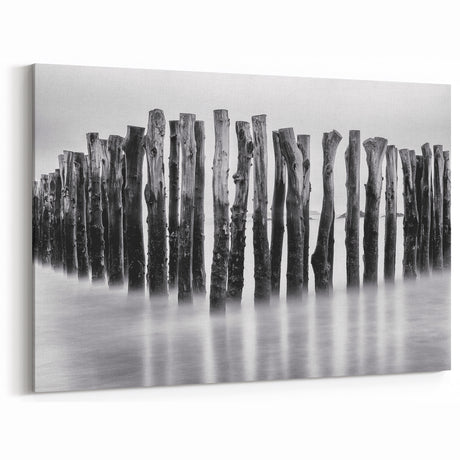 Misty Wooden Posts - Fine Art Photography Canvas Prints