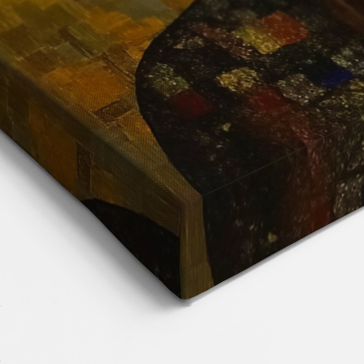 Elegant Figurative Wall Decor – Gold-Toned Sacred Portrait Art