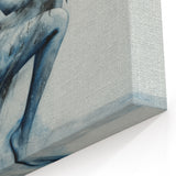 Minimalist Figurative Wall Decor – Ethereal Blue Abstract Ballet Art