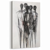 Abstract Figurative Wall Art – Mysterious Human Silhouettes