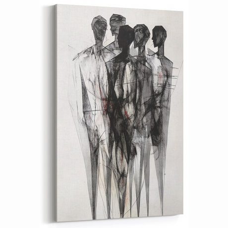 Abstract Figurative Wall Art – Mysterious Human Silhouettes