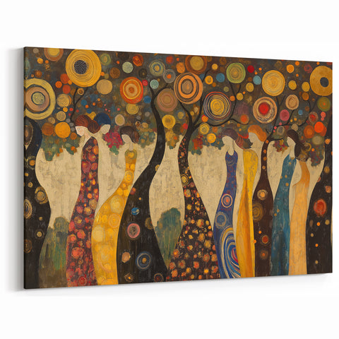 Whimsical Abstract Figurative Wall Art – Enchanted Forest