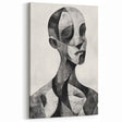 Cubist Abstract Figurative Wall Art – Monochrome Elegance