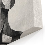 Cubist Abstract Figurative Wall Art – Monochrome Elegance
