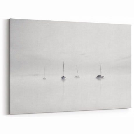 Sailboats in Mist - Fine Art Photography Acrylic Prints