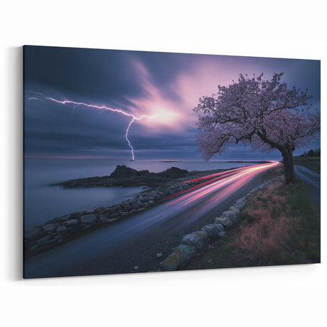 Stormy Coastline at Night – Fine Art Photography Canvas Prints