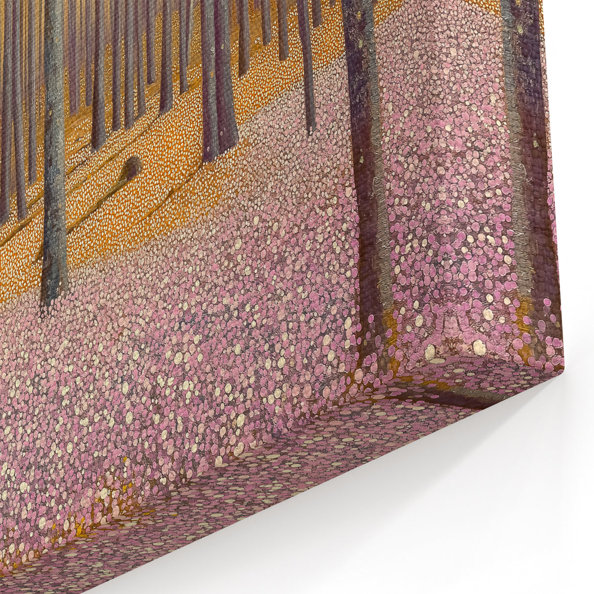 Golden Forest Abstract Wall Art – Soft Floral Nature Canvas Print