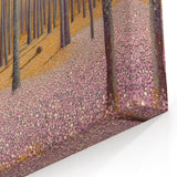 Golden Forest Abstract Wall Art – Soft Floral Nature Canvas Print