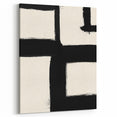 Minimalist Black and White Abstract Wall Art - Modern Canvas Print