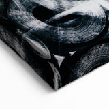 Bold Abstract Wall Art - Black, White, and Gold Modern Canvas Print