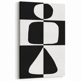 Minimalist Black and White Abstract Wall Art - Geometric Print