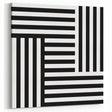 Modern Geometric Abstract Wall Art - Black and White Line Art