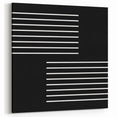 Minimalist Black and White Abstract Wall Art - Linear Geometric Print