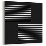 Minimalist Black and White Abstract Wall Art - Linear Geometric Print