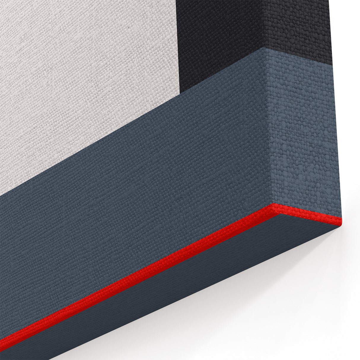 Modern Abstract Wall Art - Red, Black, and White Geometric Print