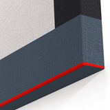 Modern Abstract Wall Art - Red, Black, and White Geometric Print