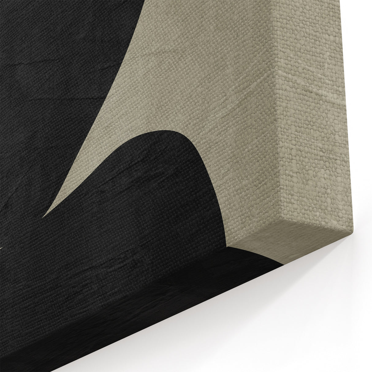 Minimalist Abstract Wall Art - Black and Olive Green Zen Print