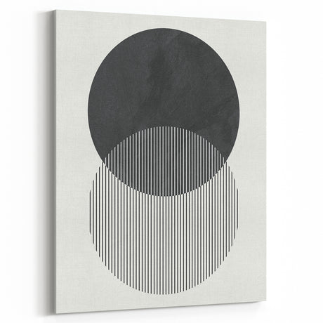 Modern Abstract Wall Art – Minimalist Geometric Black & White Print