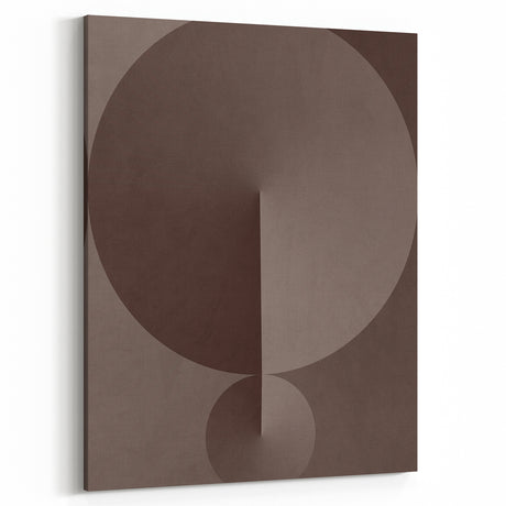 Minimalist Abstract Paintings – Earthy Geometric Brown Art