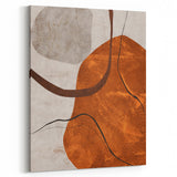 Modern Abstract Wall Art – Earthy Rustic Geometric Canvas