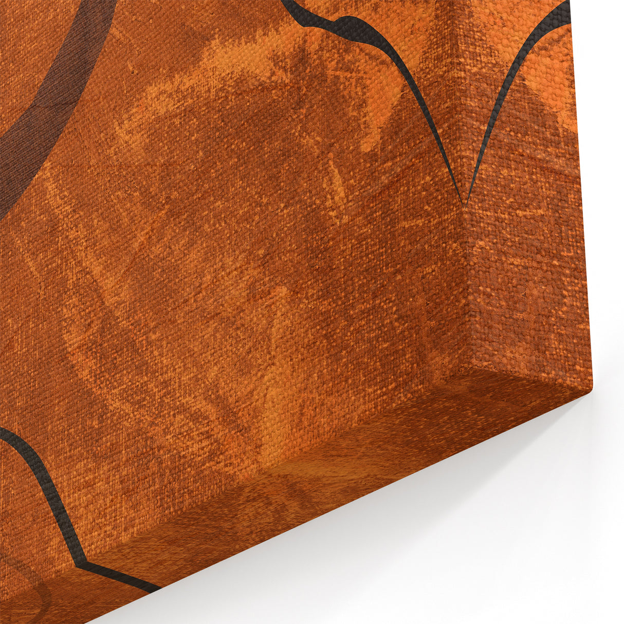 Modern Abstract Wall Art – Earthy Rustic Geometric Canvas
