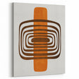 Retro Geometric Brown & Orange Print – Modern Abstract Wall Art