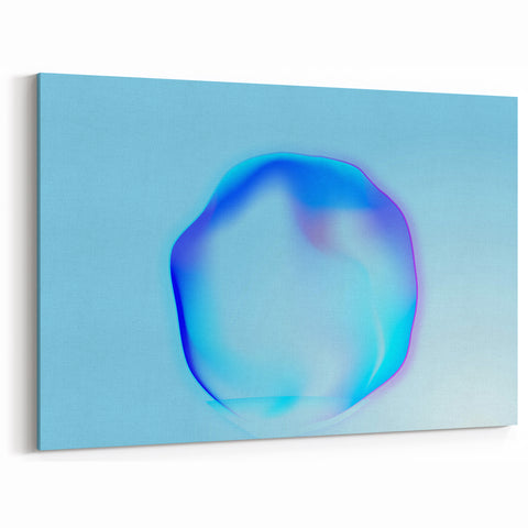 Minimalist Abstract Art – Fluid Blue Modern Wall Decor