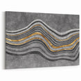 Contemporary Canvas Print - Gold & Gray Geometric Abstract Art