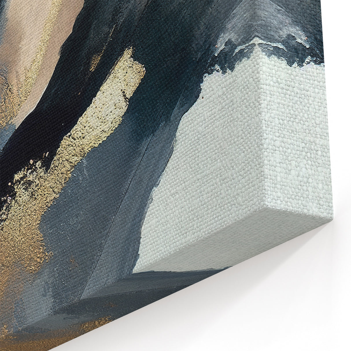 Minimalist Wall Decor - Black and Gold Abstract Canvas