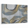 Large Modern Art Piece - Gray Blue and Gold Abstract Print