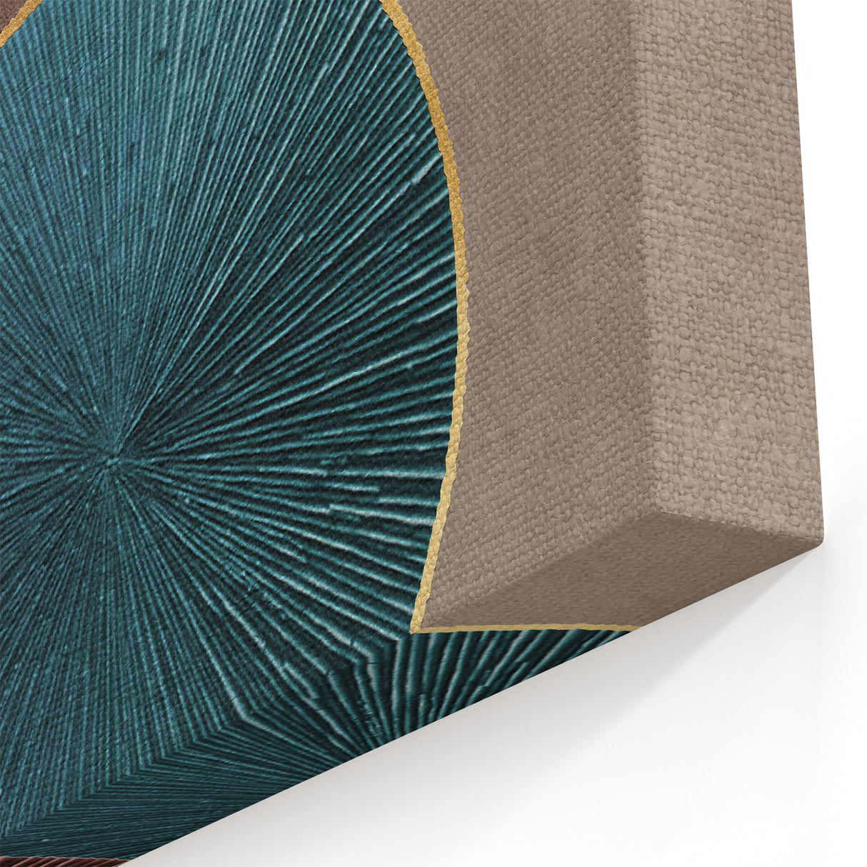 Abstract Art for Sale - Teal and Brown Geometric Canvas Print