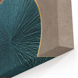 Abstract Art for Sale - Teal and Brown Geometric Canvas Print