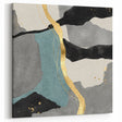 Modern Abstract Wall Art - Black, Gray & Gold Geometric Print