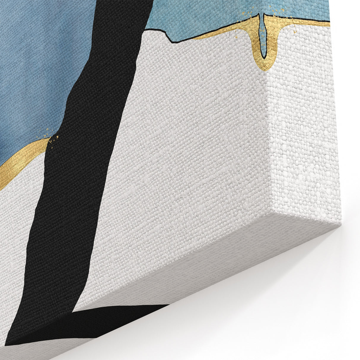 Contemporary Canvas Prints - Blue & Gold Modern Abstract Art