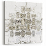Minimalist Wall Décor - Black, White & Silver Abstract Print