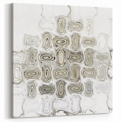 Minimalist Wall Décor - Black, White & Silver Abstract Print