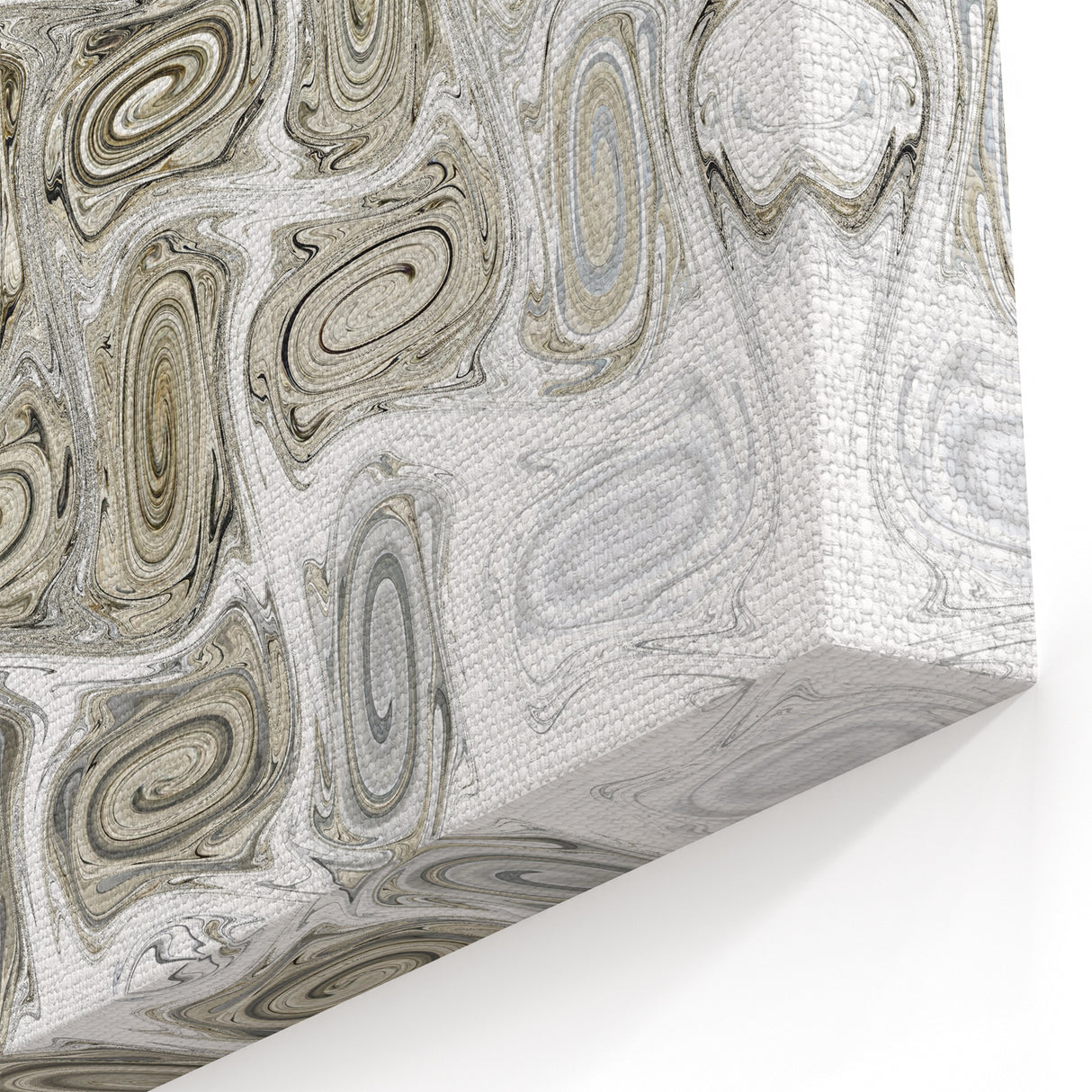 Minimalist Wall Décor - Black, White & Silver Abstract Print