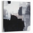 Earthen Harmony Abstract - Black & White Minimalist Wall Art