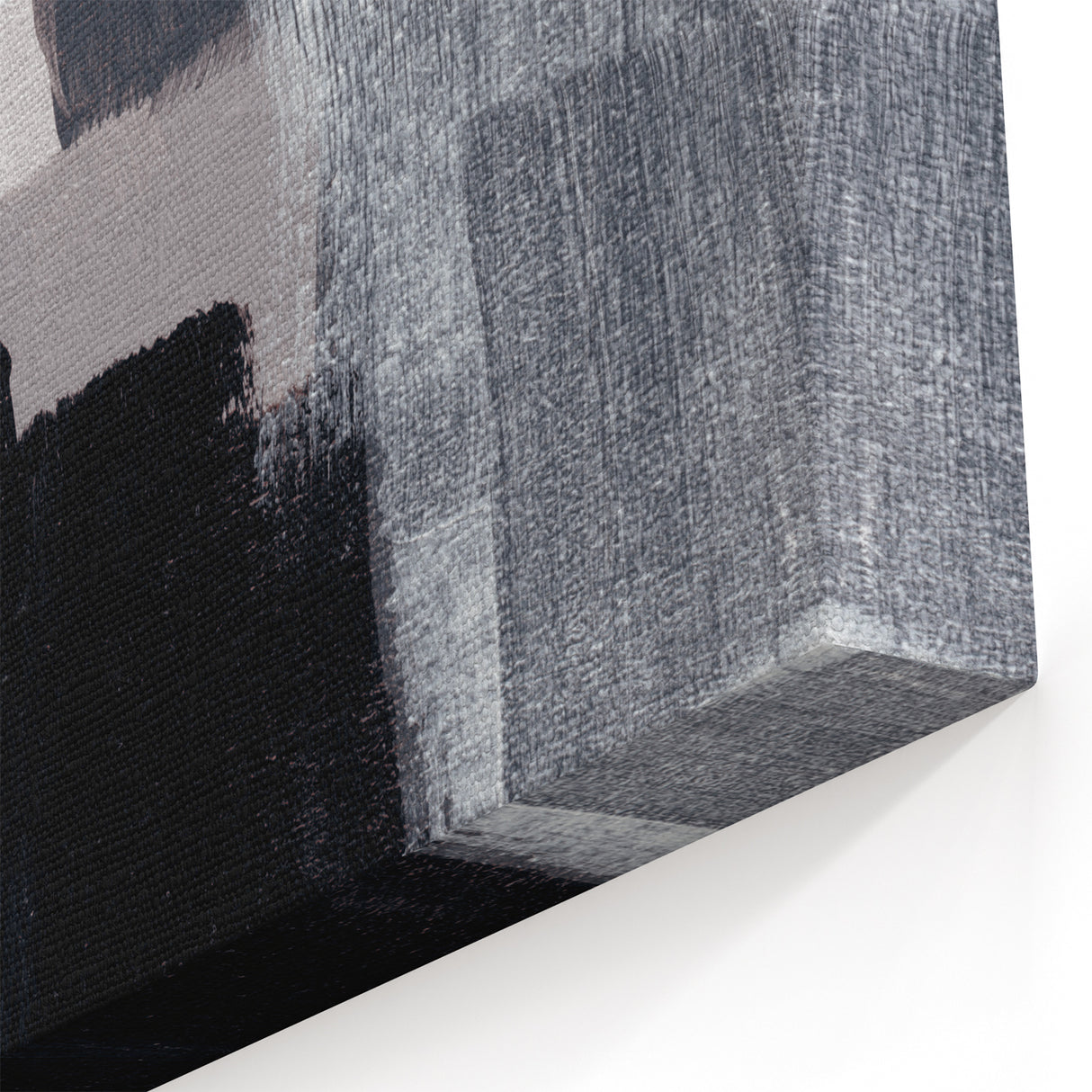 Earthen Harmony Abstract - Black & White Minimalist Wall Art