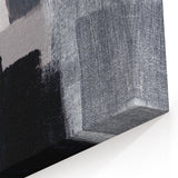 Earthen Harmony Abstract - Black & White Minimalist Wall Art