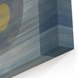 Modern Abstract Wall Art - Blue & Gold Geometric Canvas Print